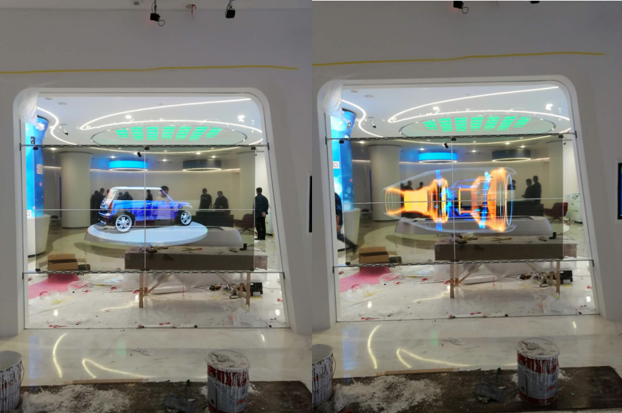 石家庄工商银行 OLED 透明屏应用