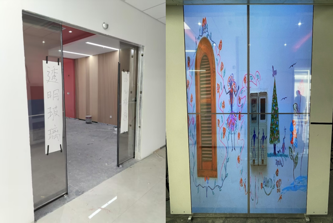 企业形象展示 | 透明OLED开合门