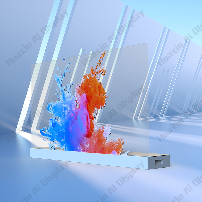 55寸OLED透明屏-桌面款