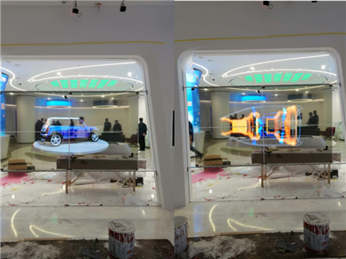 石家庄工商银行 OLED 透明屏应用