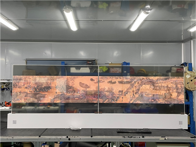华融 OLED 透明屏应用